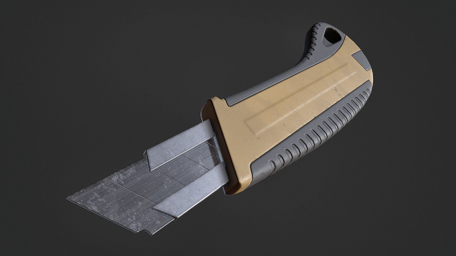Utility Knife Low-poly 3D model_6