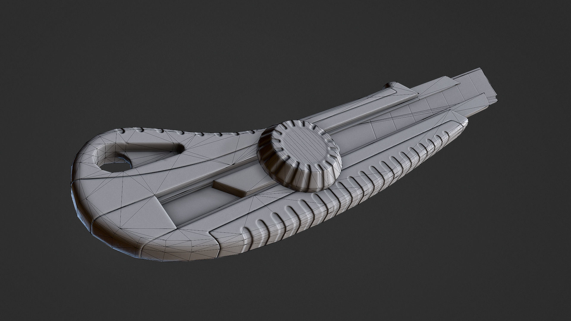 Utility Knife Low-poly 3D model_9