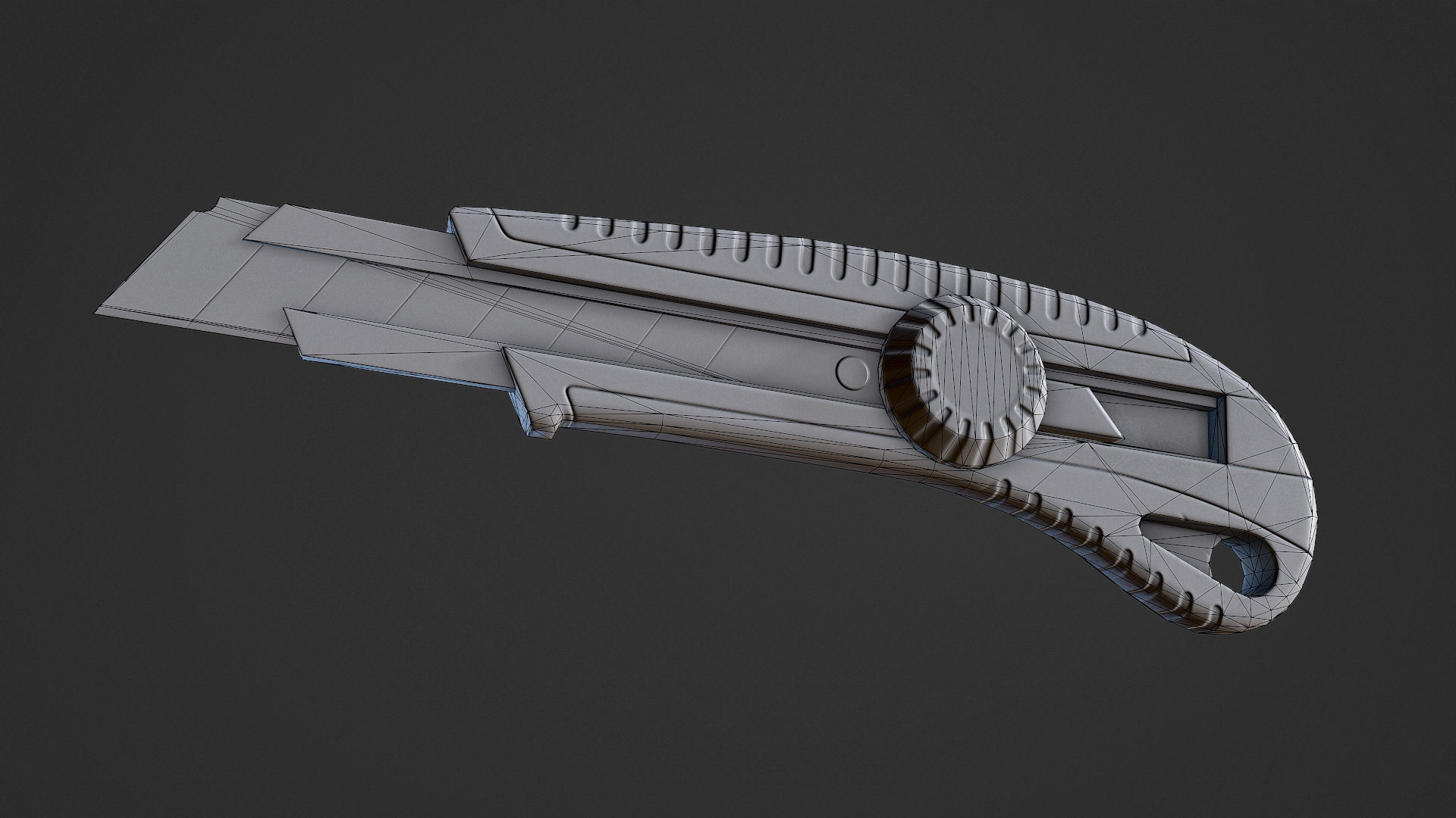 Utility Knife Low-poly 3D model_8
