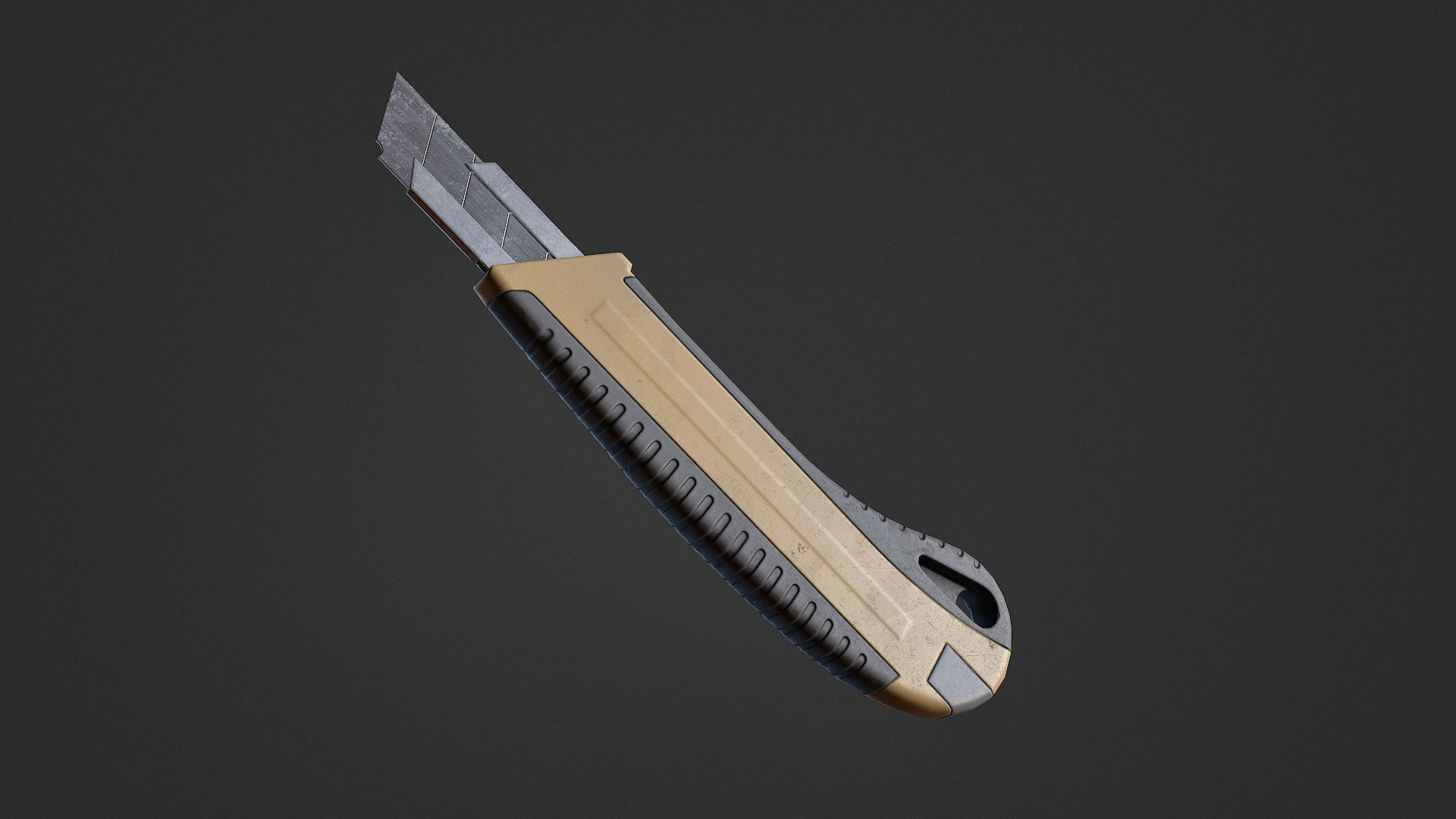 Utility Knife Low-poly 3D model_3