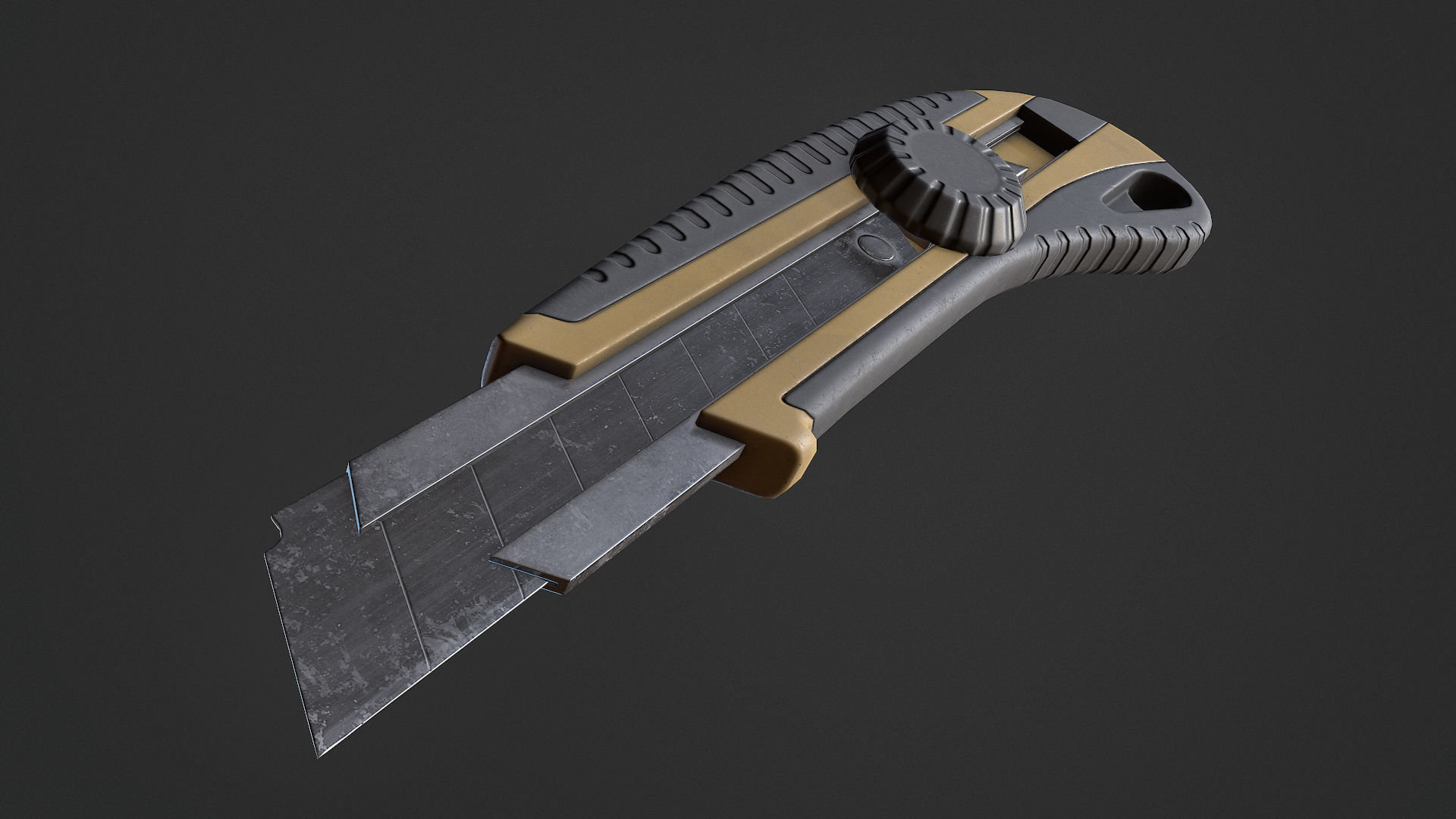 Utility Knife Low-poly 3D model_5