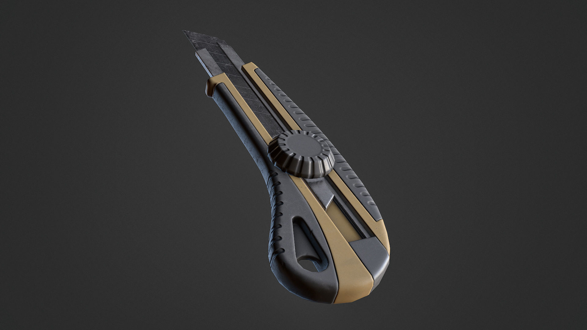 Utility Knife Low-poly 3D model_4
