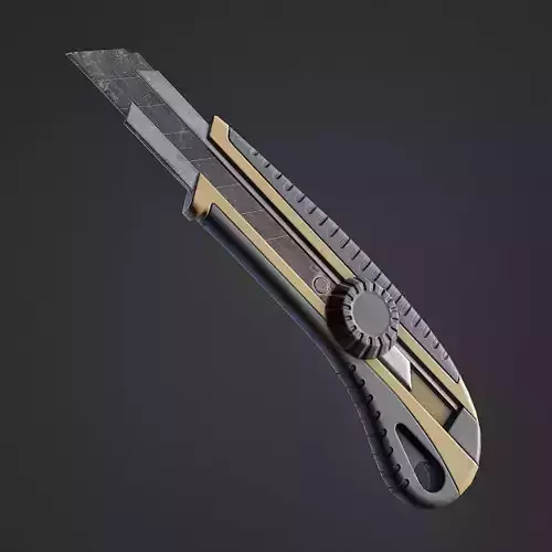 Utility Knife Low-poly 3D model