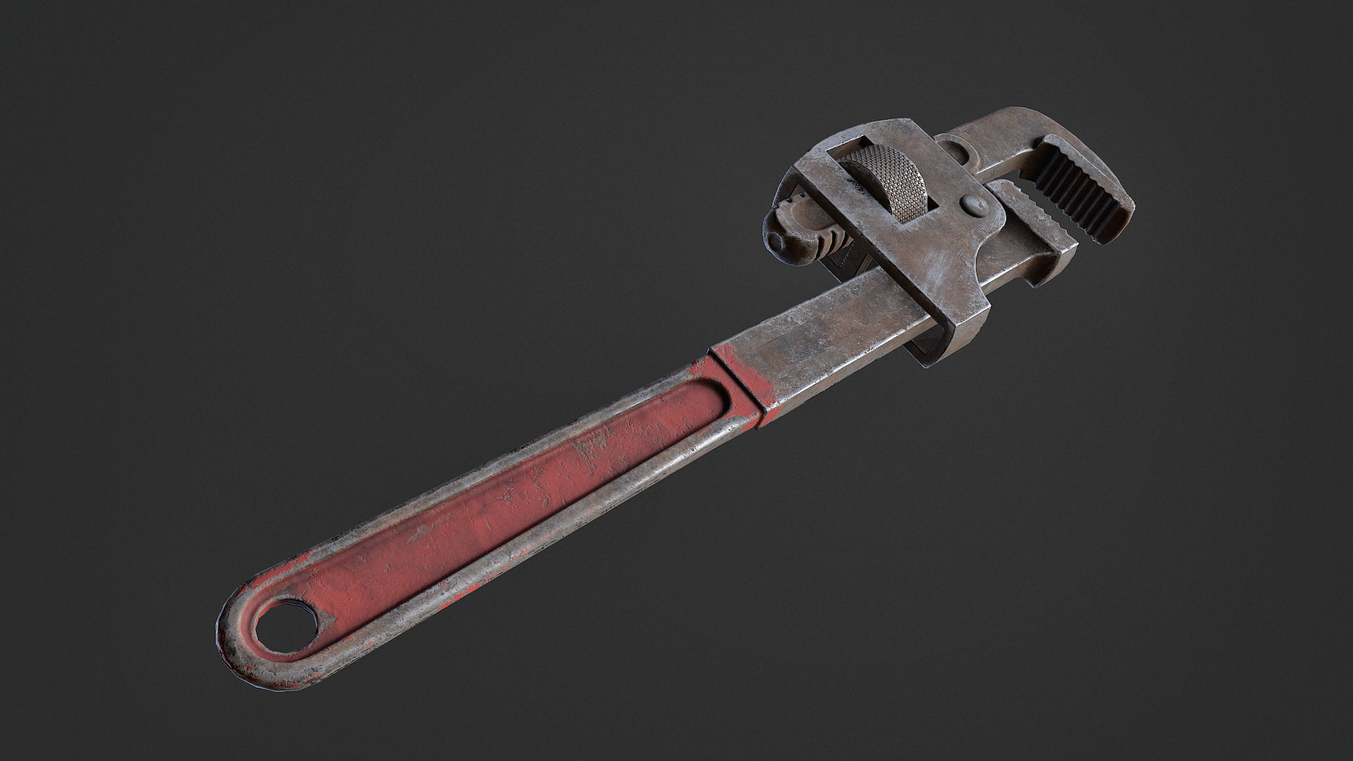 Pipe Wrench Low-poly 3D model_6