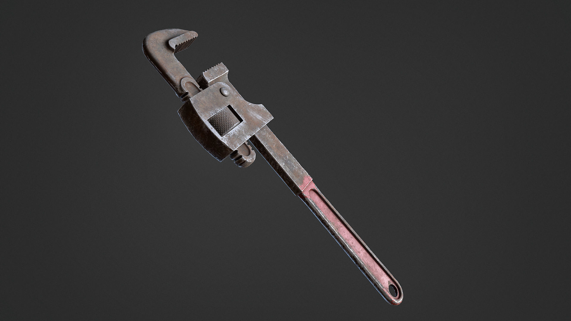 Pipe Wrench Low-poly 3D model_2