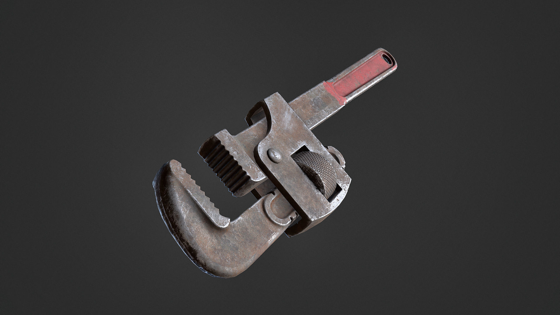 Pipe Wrench Low-poly 3D model_3