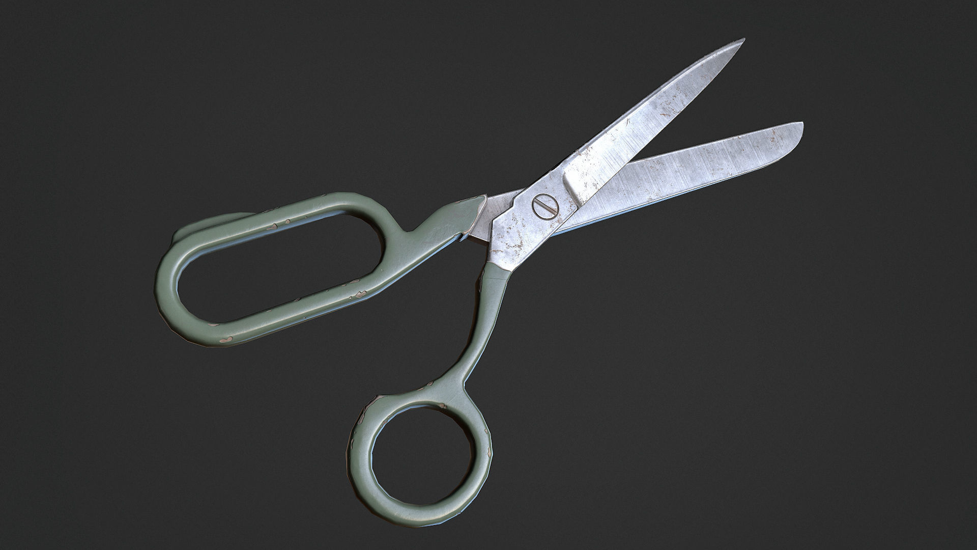 Scissors pair of Low-poly 3D model_6