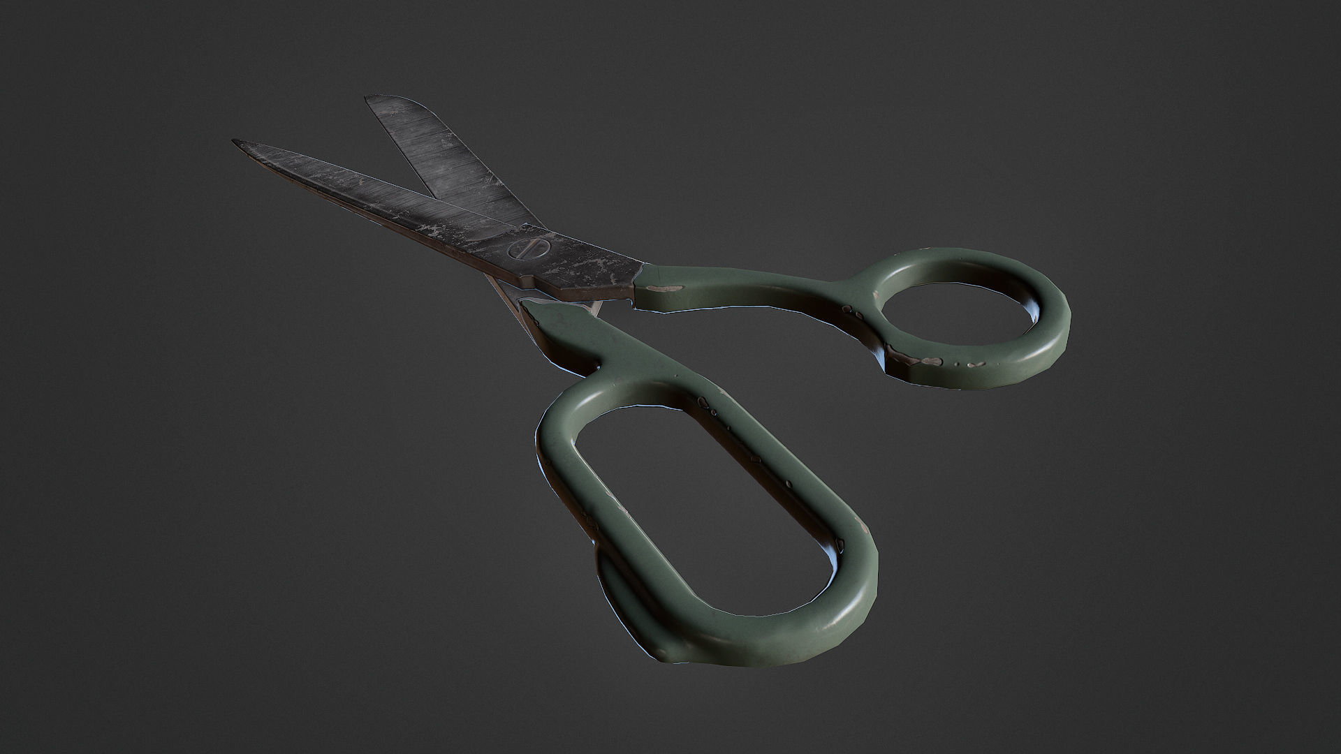 Scissors pair of Low-poly 3D model_5