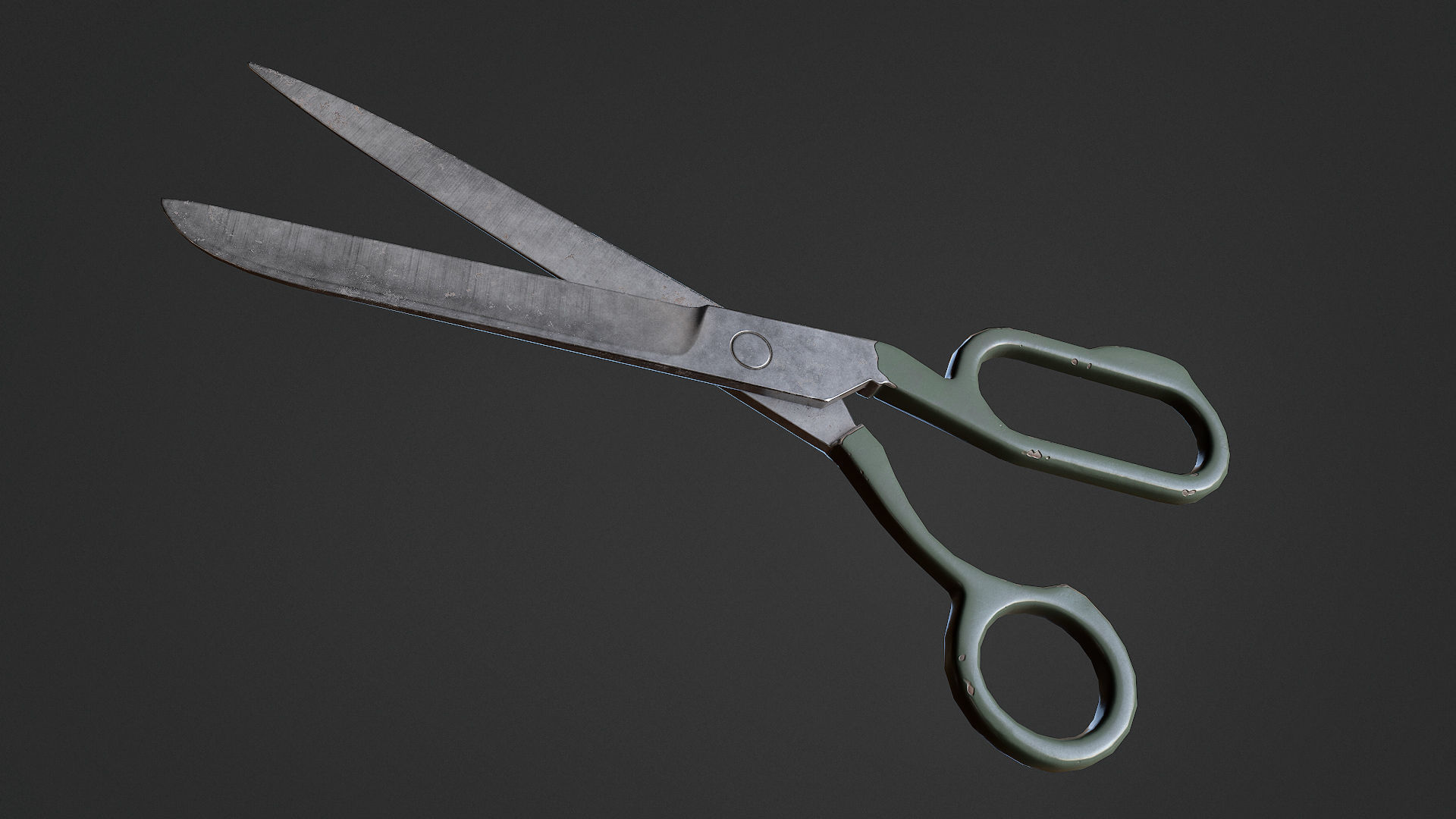 Scissors pair of Low-poly 3D model_3