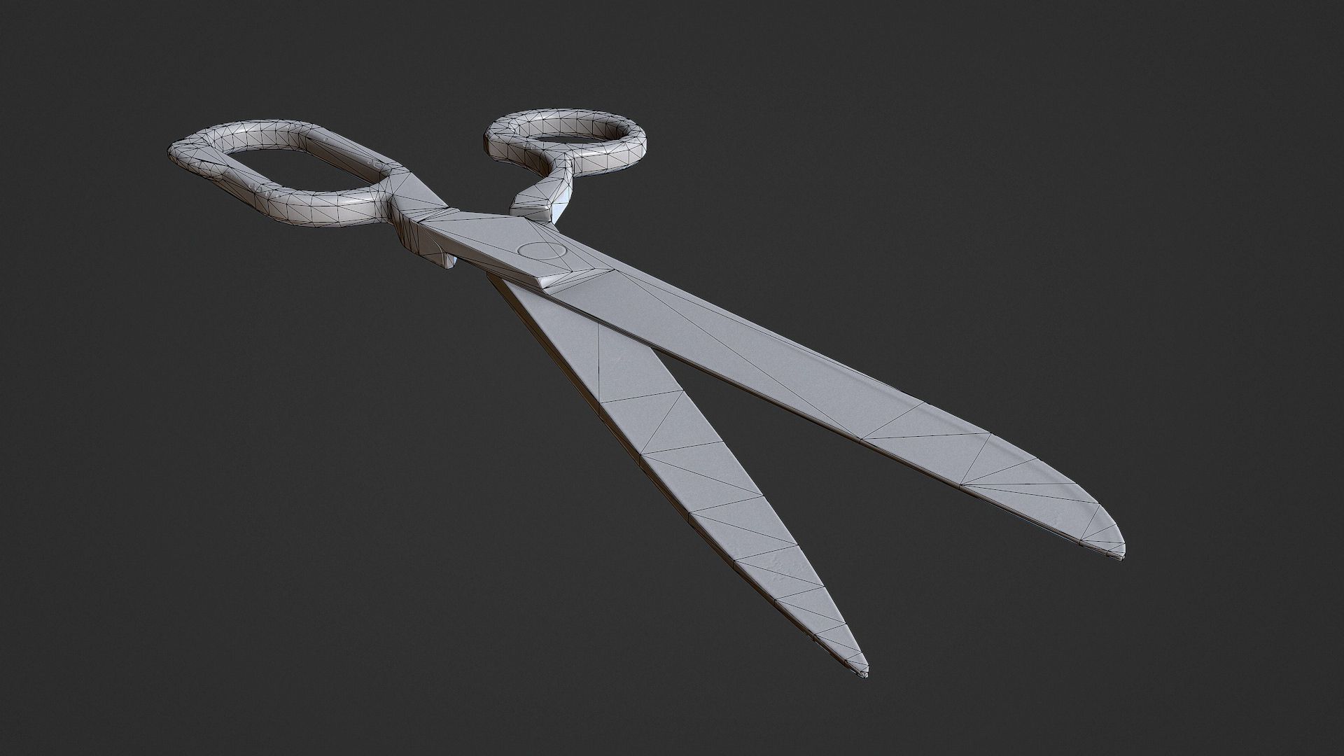 Scissors pair of Low-poly 3D model_9