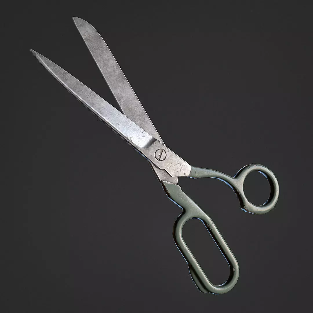 Scissors pair of Low-poly 3D model_0