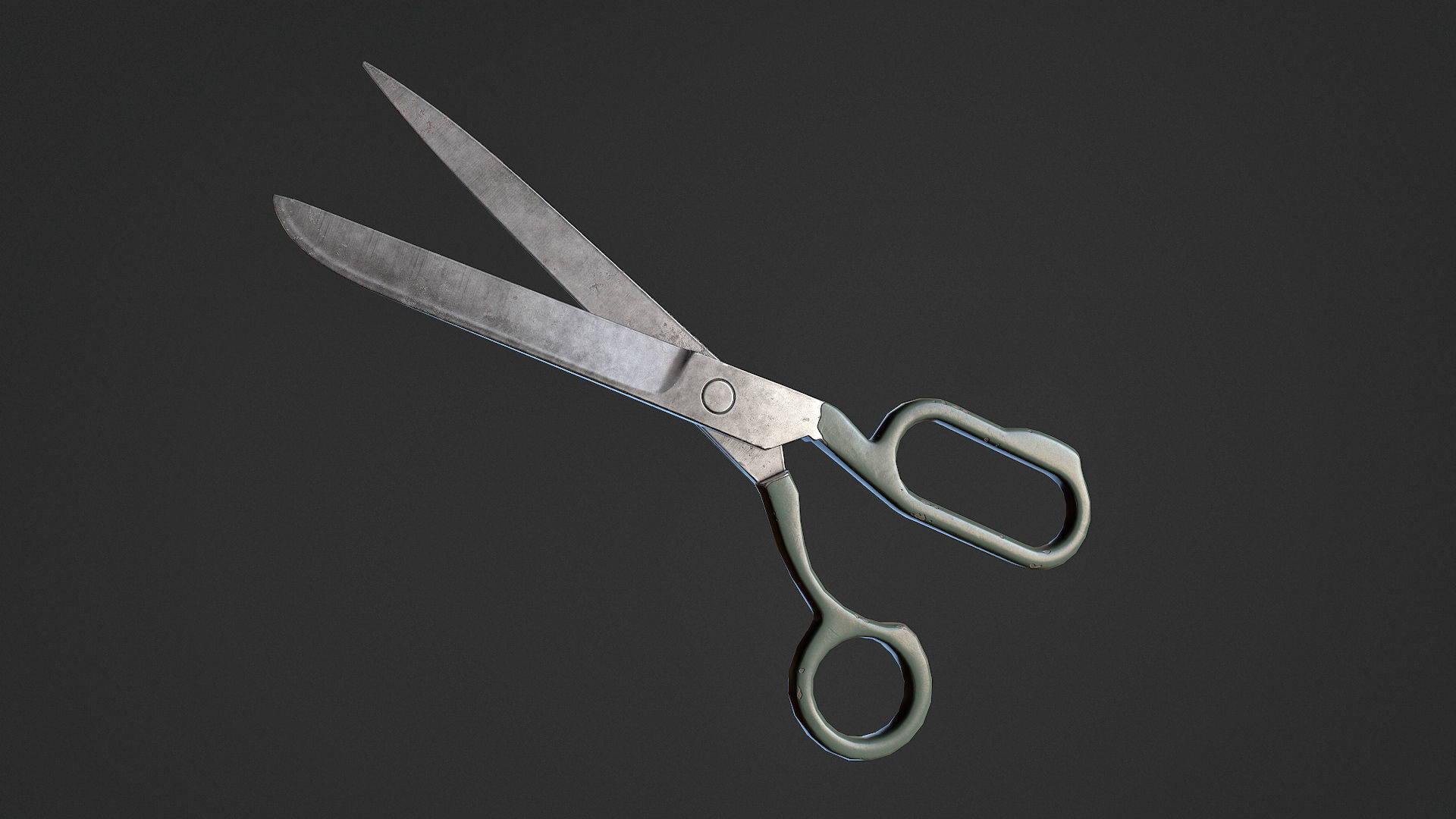Scissors pair of Low-poly 3D model_2