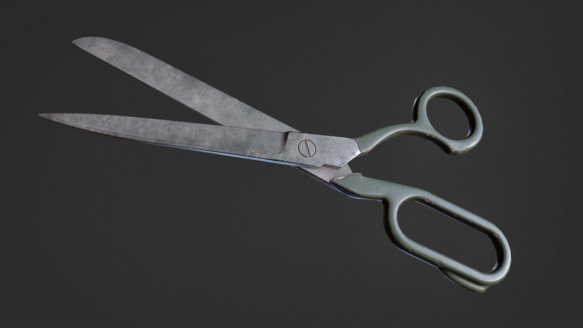 Scissors pair of Low-poly 3D model_4