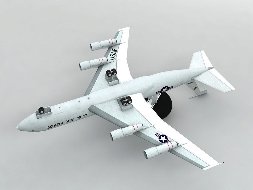 E-3 Sentry AWACS Aircraft Low-poly 3D model_1