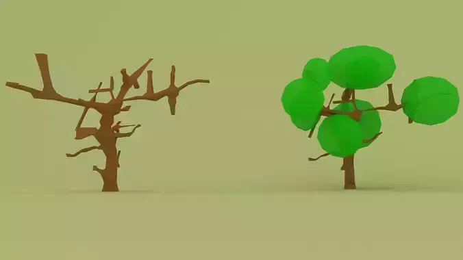 LOW POLY TREE WITH 2 TYPE