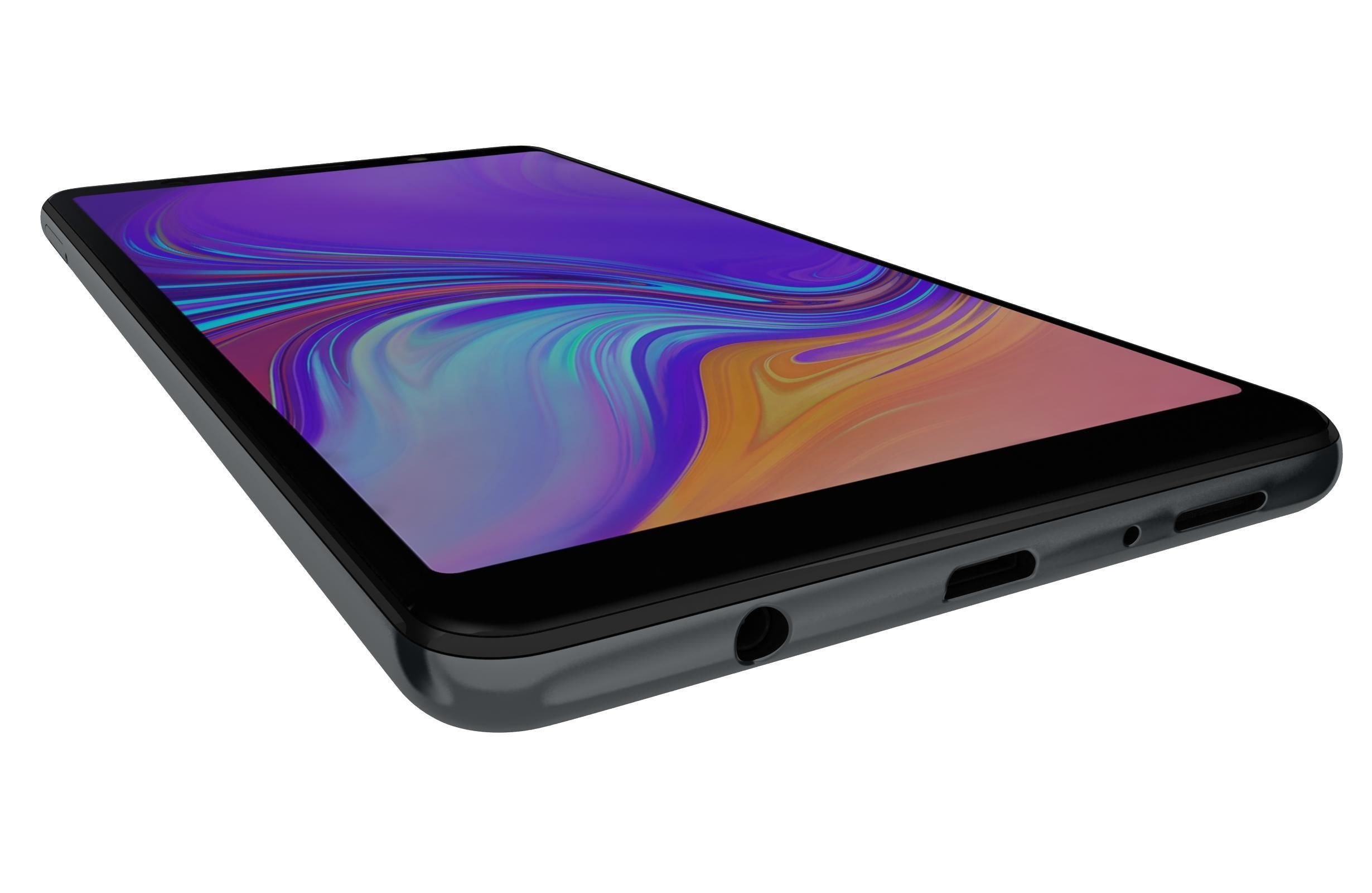 Samsung Galaxy A7 2018 Black 3D model_7