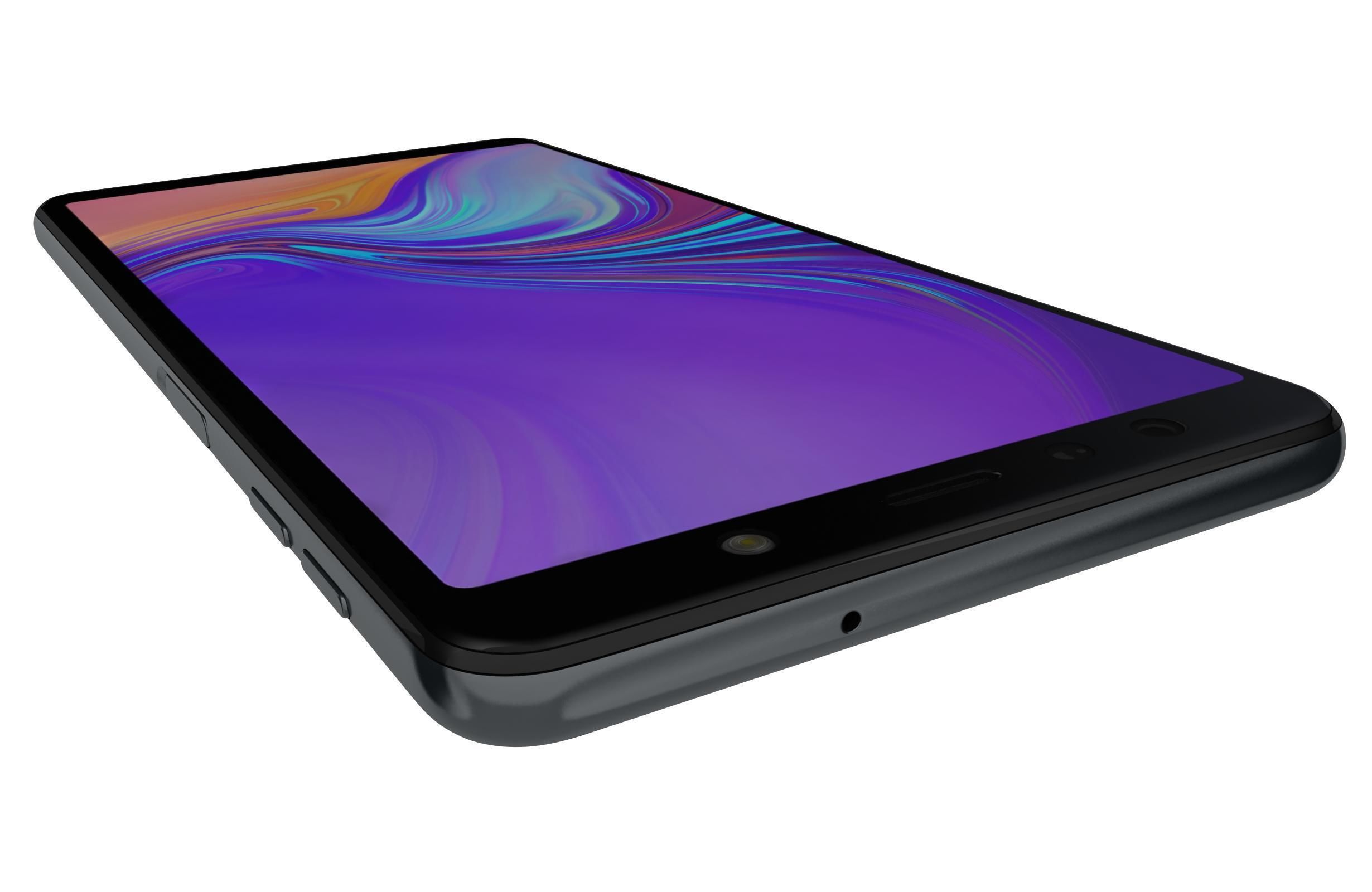 Samsung Galaxy A7 2018 Black 3D model_8