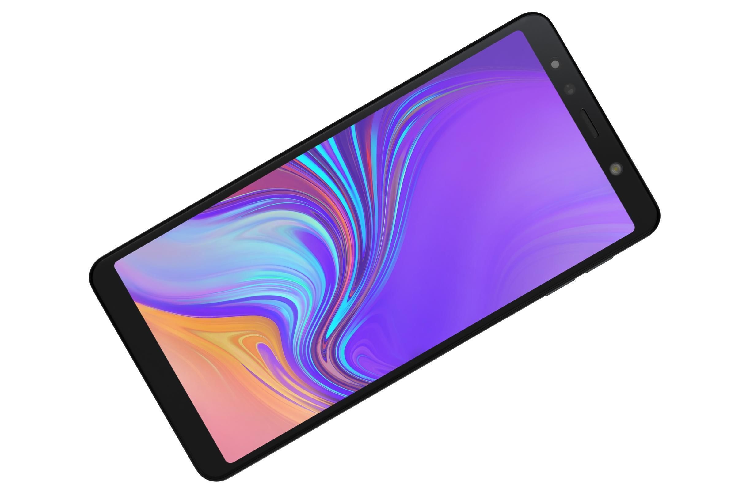 Samsung Galaxy A7 2018 Black 3D model_5