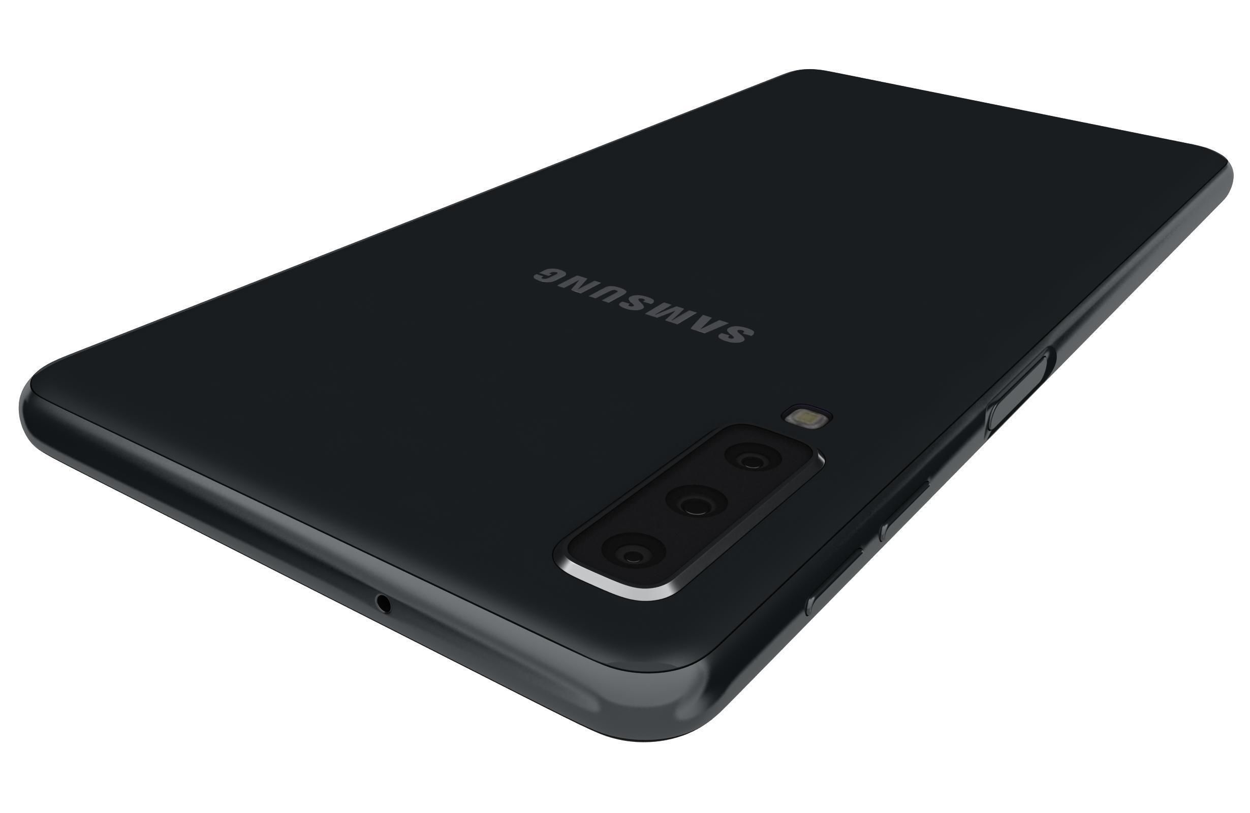 Samsung Galaxy A7 2018 Black 3D model_4