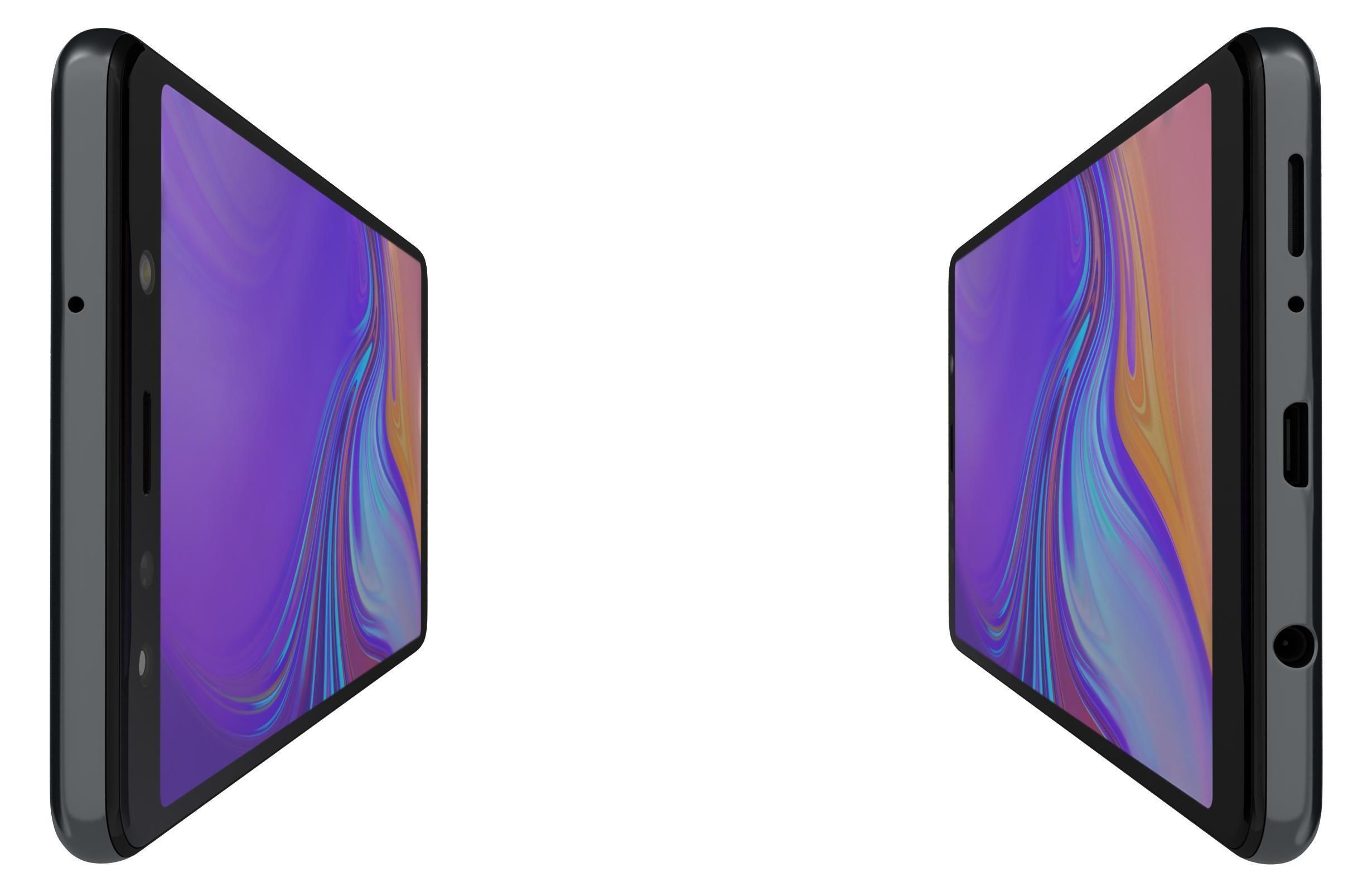 Samsung Galaxy A7 2018 Black 3D model_3