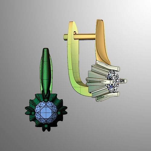 Earrings bi 2  3D print model_1