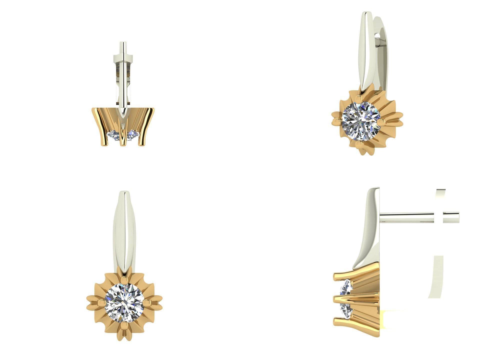 Earrings bi 2  3D print model_3