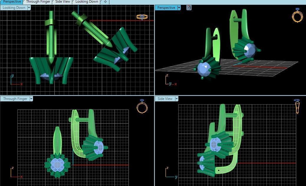 Earrings bi 2  3D print model_6