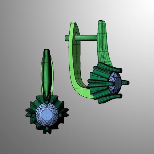 Earrings bi 2  3D print model_2