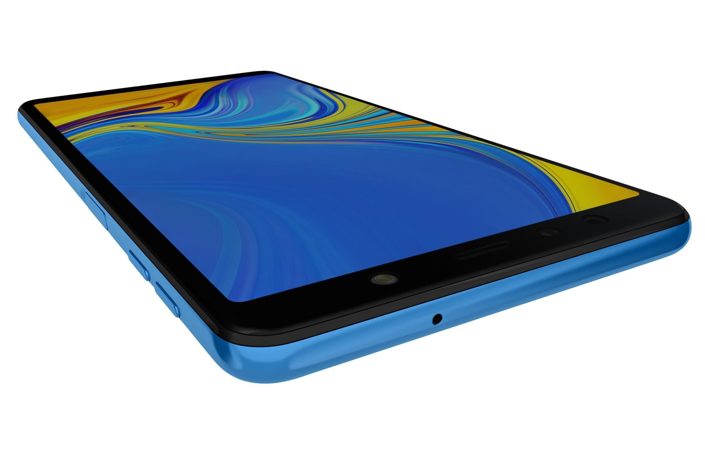Samsung Galaxy A7 2018 Blue 3D model_7