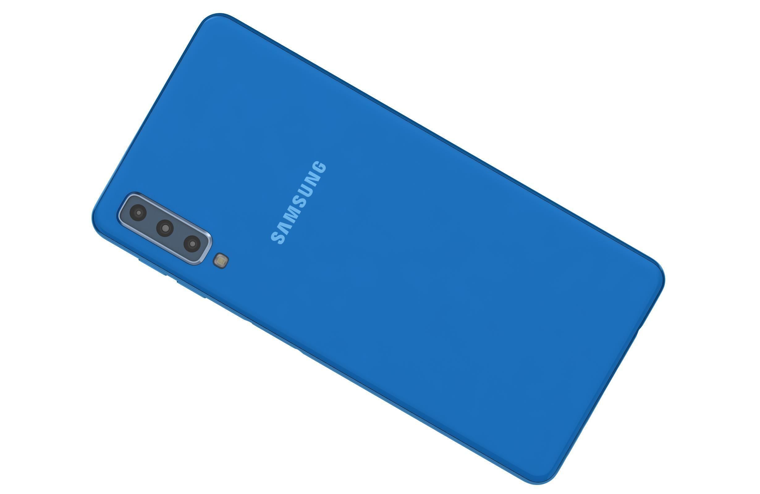 Samsung Galaxy A7 2018 Blue 3D model_5