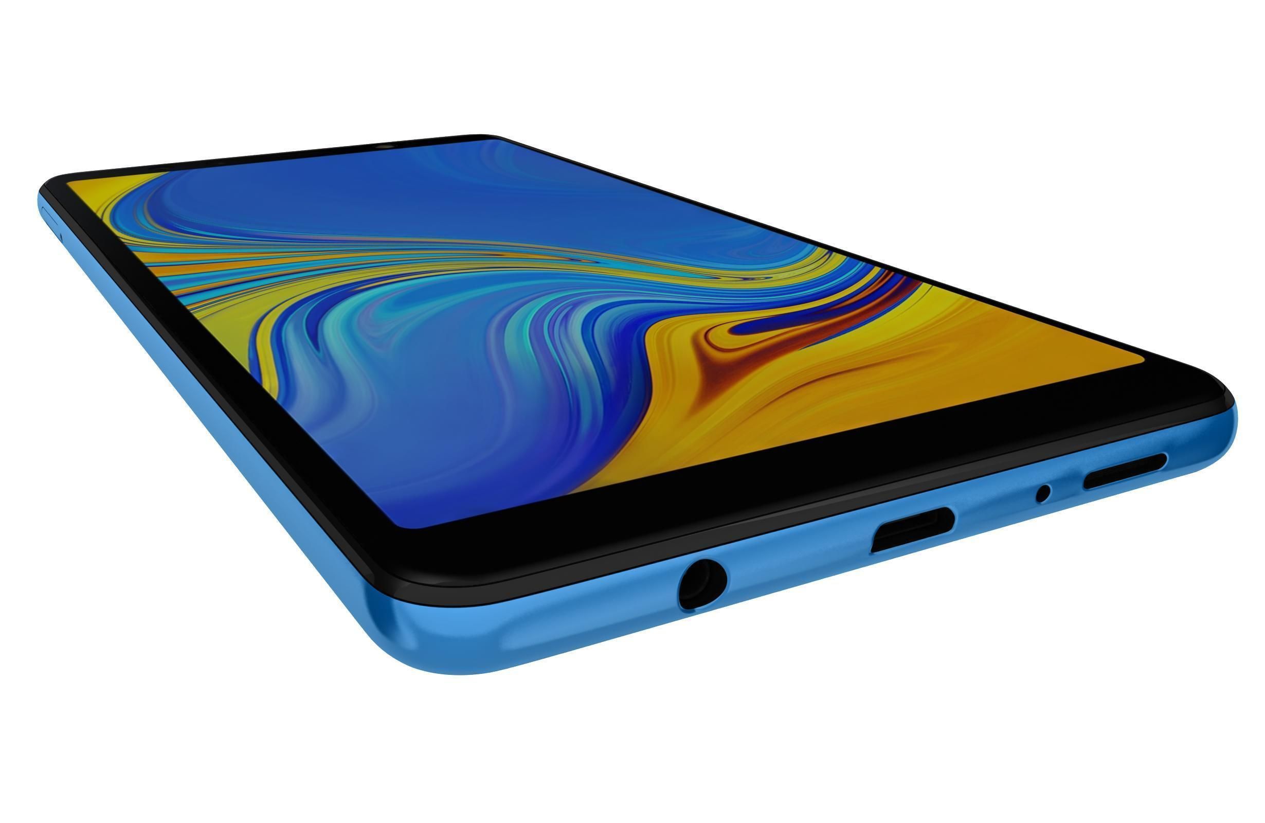 Samsung Galaxy A7 2018 Blue 3D model_6