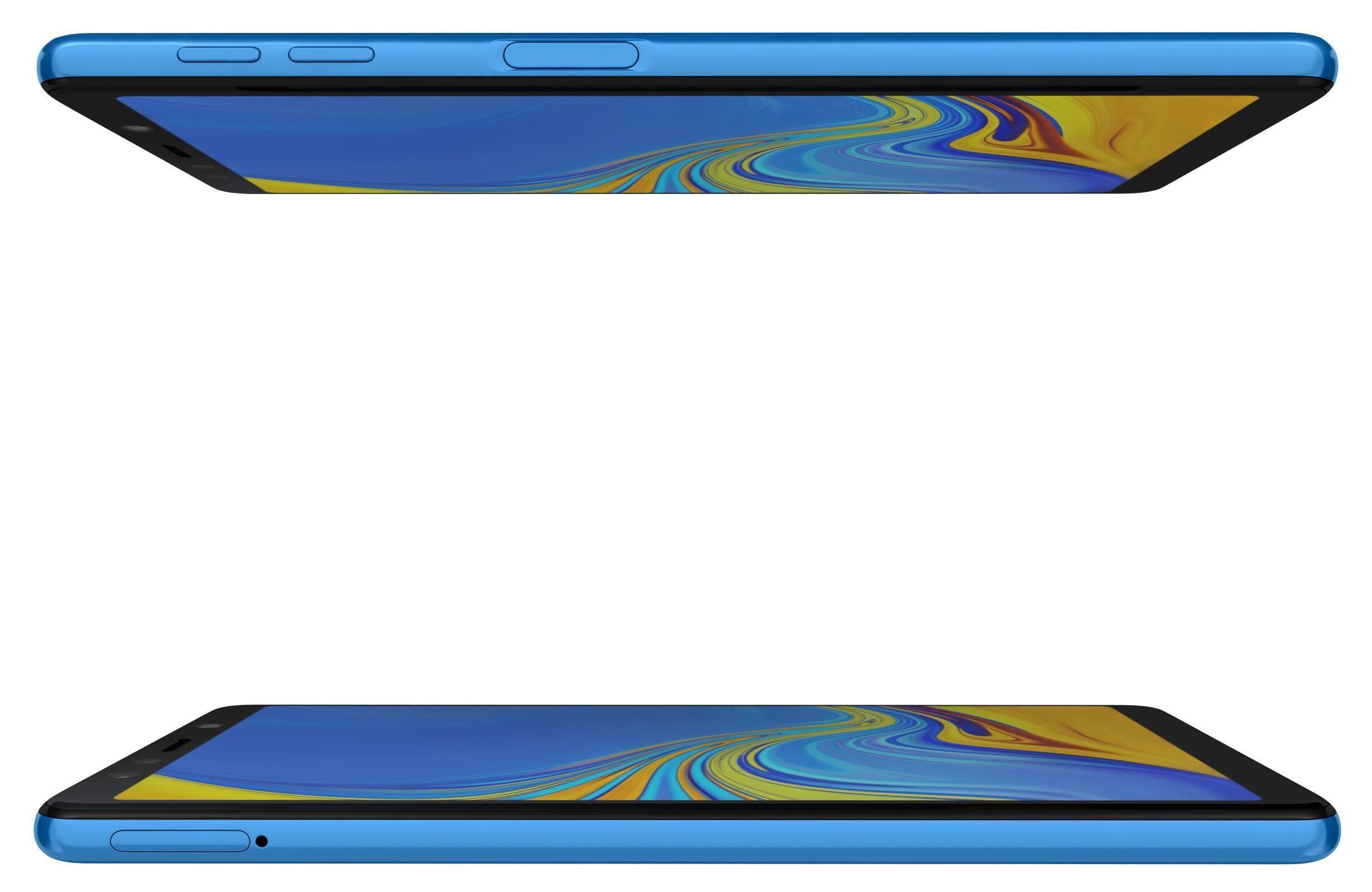 Samsung Galaxy A7 2018 Blue 3D model_3