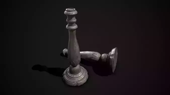 PBR Candlestick silver in form of person