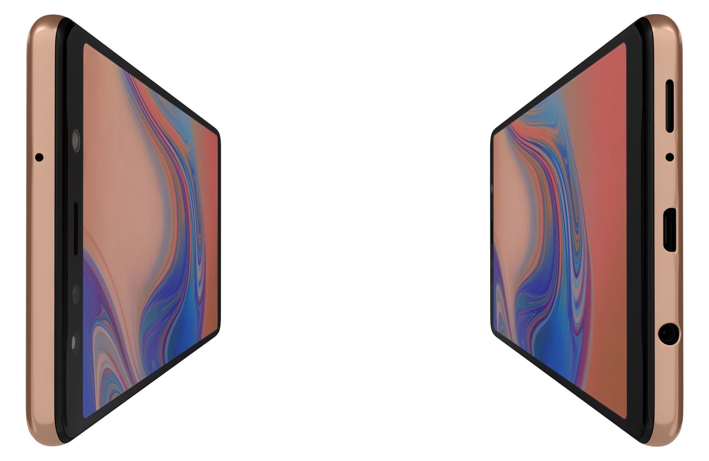 Samsung Galaxy A7 2018 Gold 3D model_3