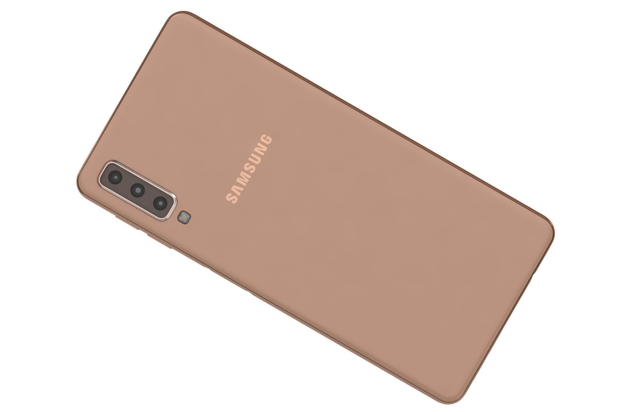 Samsung Galaxy A7 2018 Gold 3D model_5