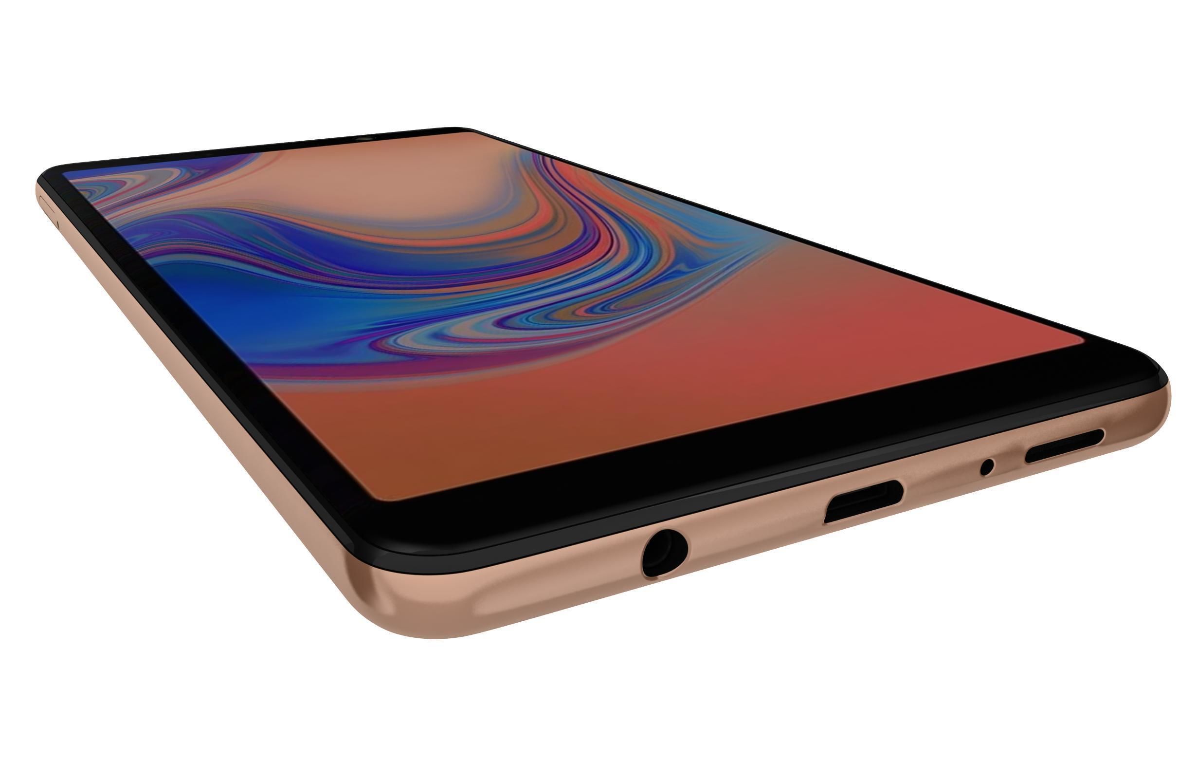 Samsung Galaxy A7 2018 Gold 3D model_6