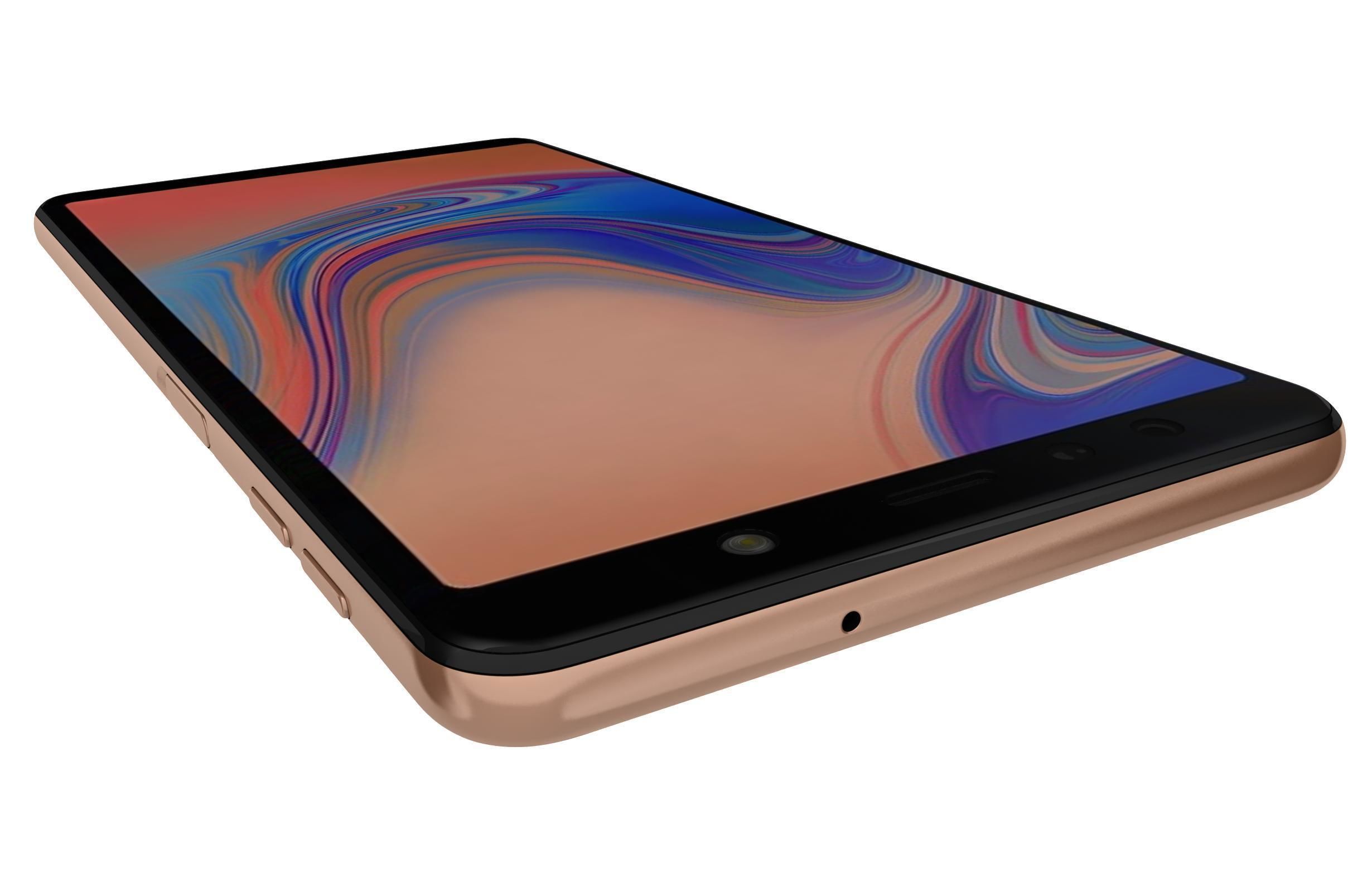 Samsung Galaxy A7 2018 Gold 3D model_7