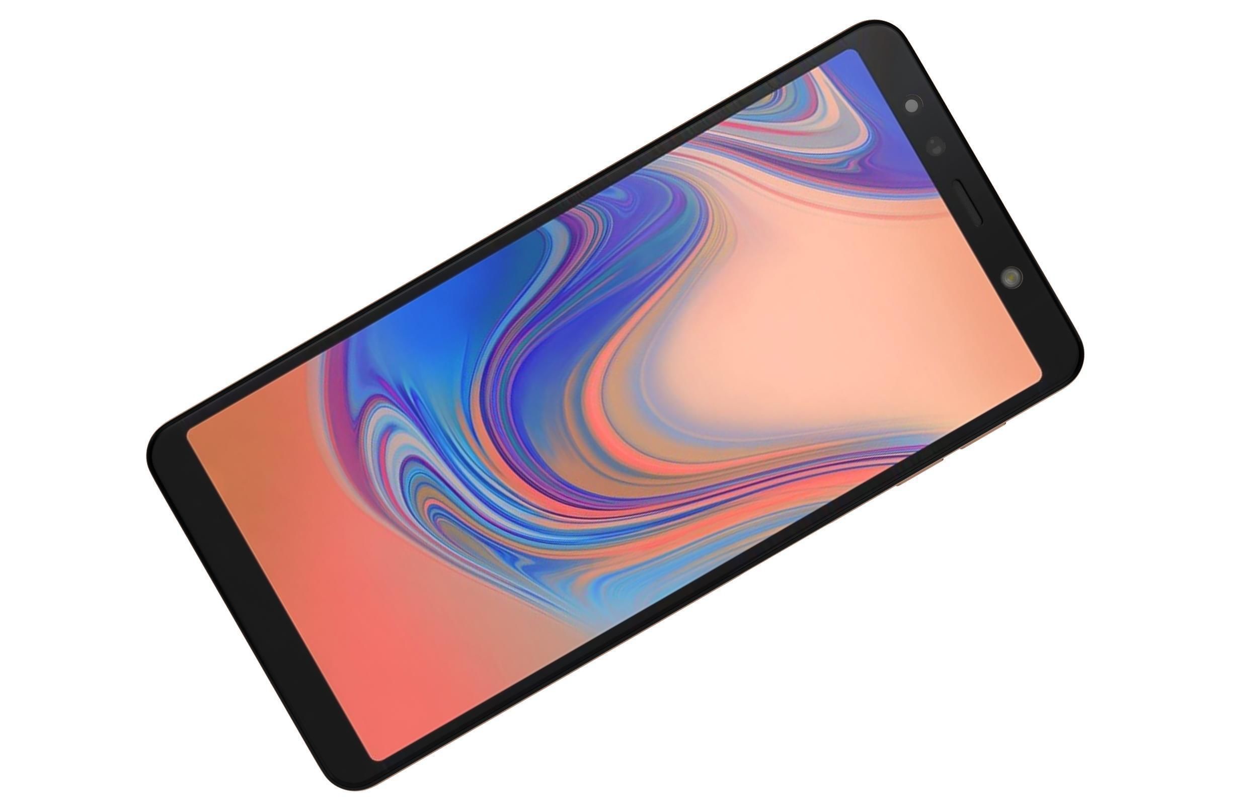 Samsung Galaxy A7 2018 Gold 3D model_4