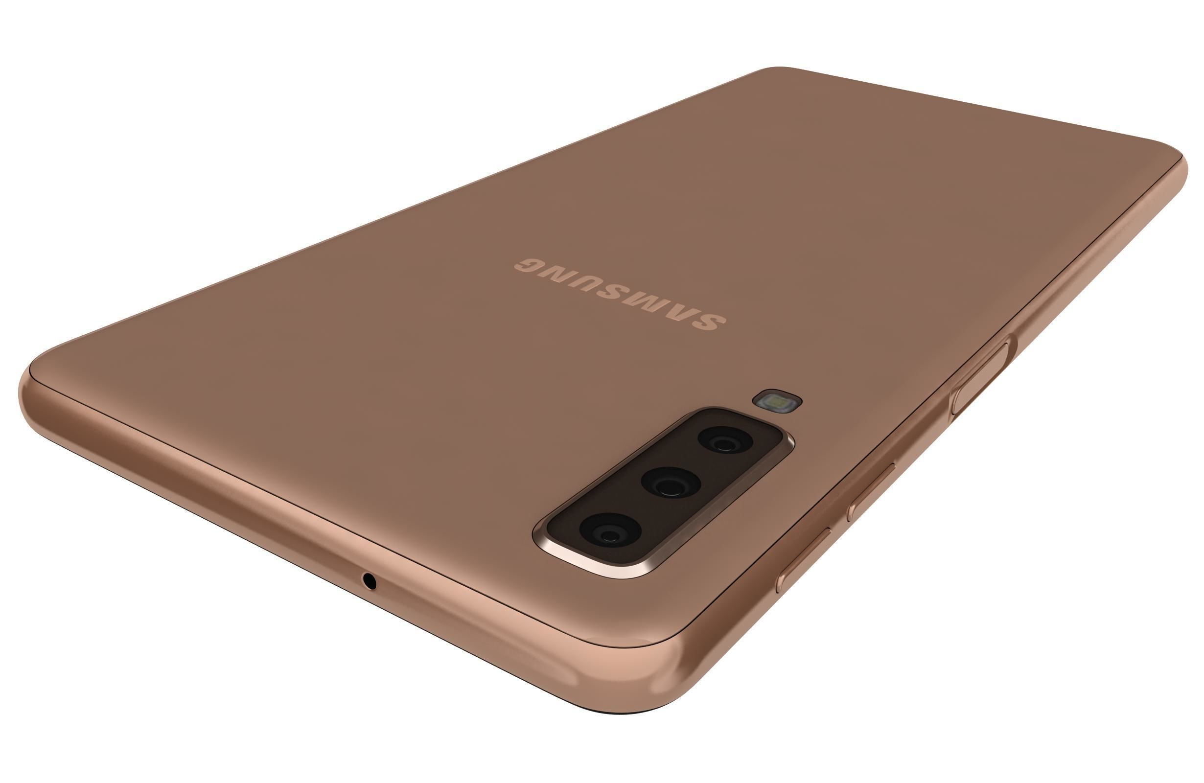 Samsung Galaxy A7 2018 Gold 3D model_8