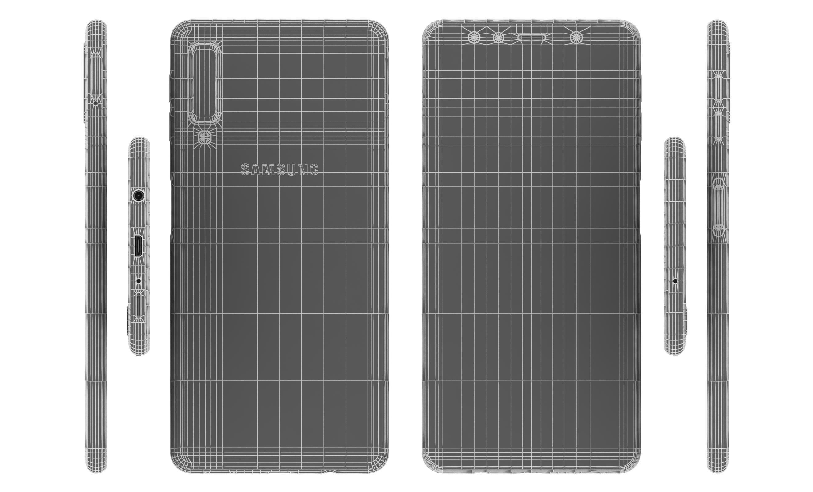 Samsung Galaxy A7 2018 Gold 3D model_10