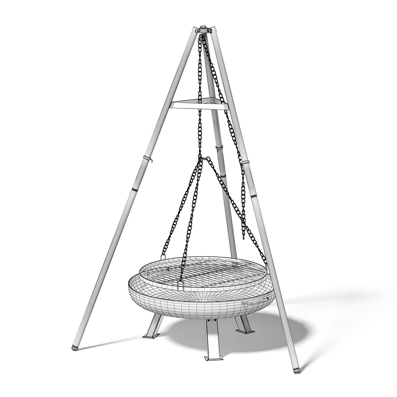 Tripod Barbecue 3D Model 3D model_3
