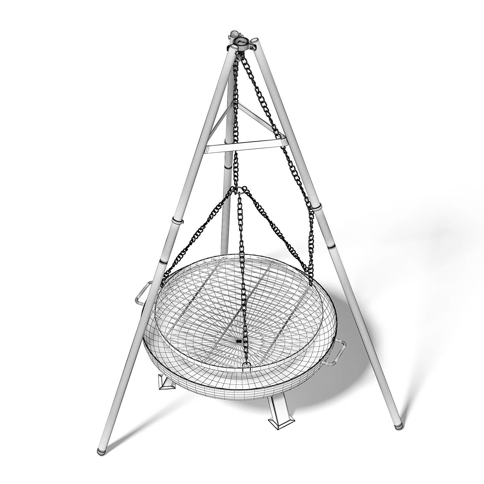 Tripod Barbecue 3D Model 3D model_5