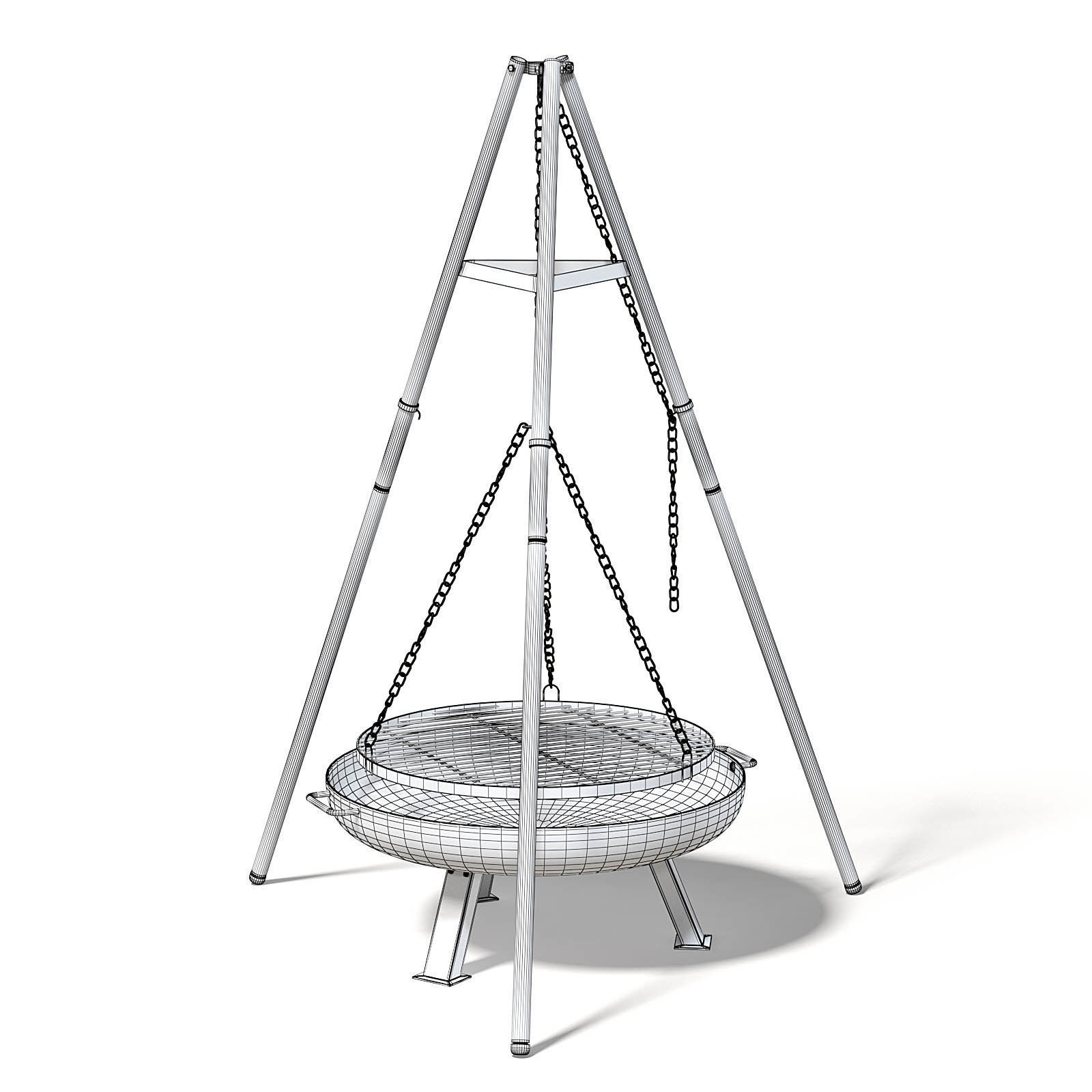 Tripod Barbecue 3D Model 3D model_1