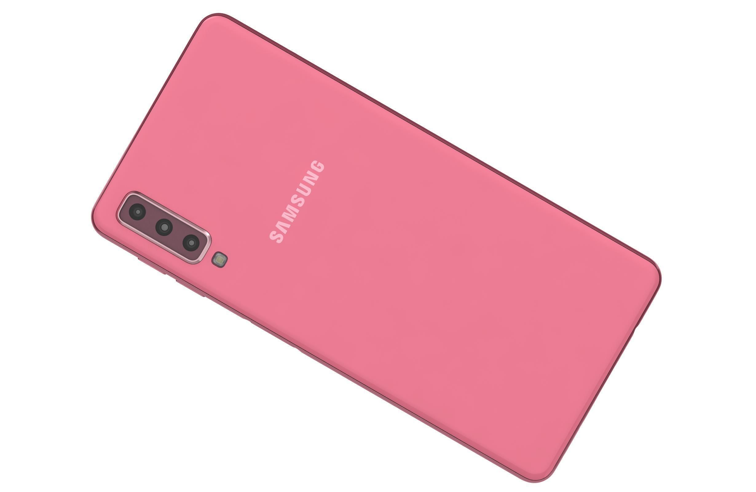 Samsung Galaxy A7 2018 Pink 3D model_5