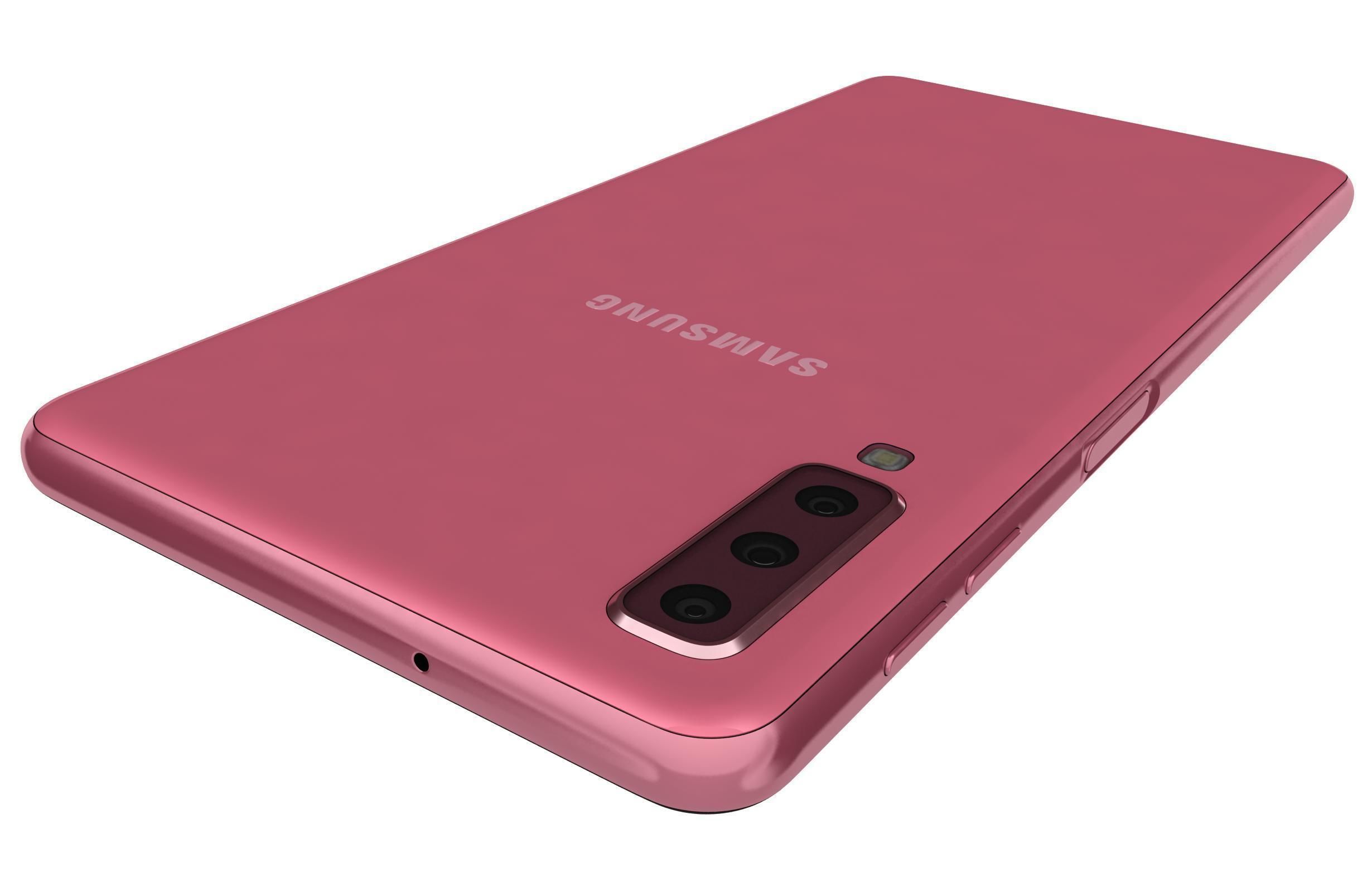 Samsung Galaxy A7 2018 Pink 3D model_8