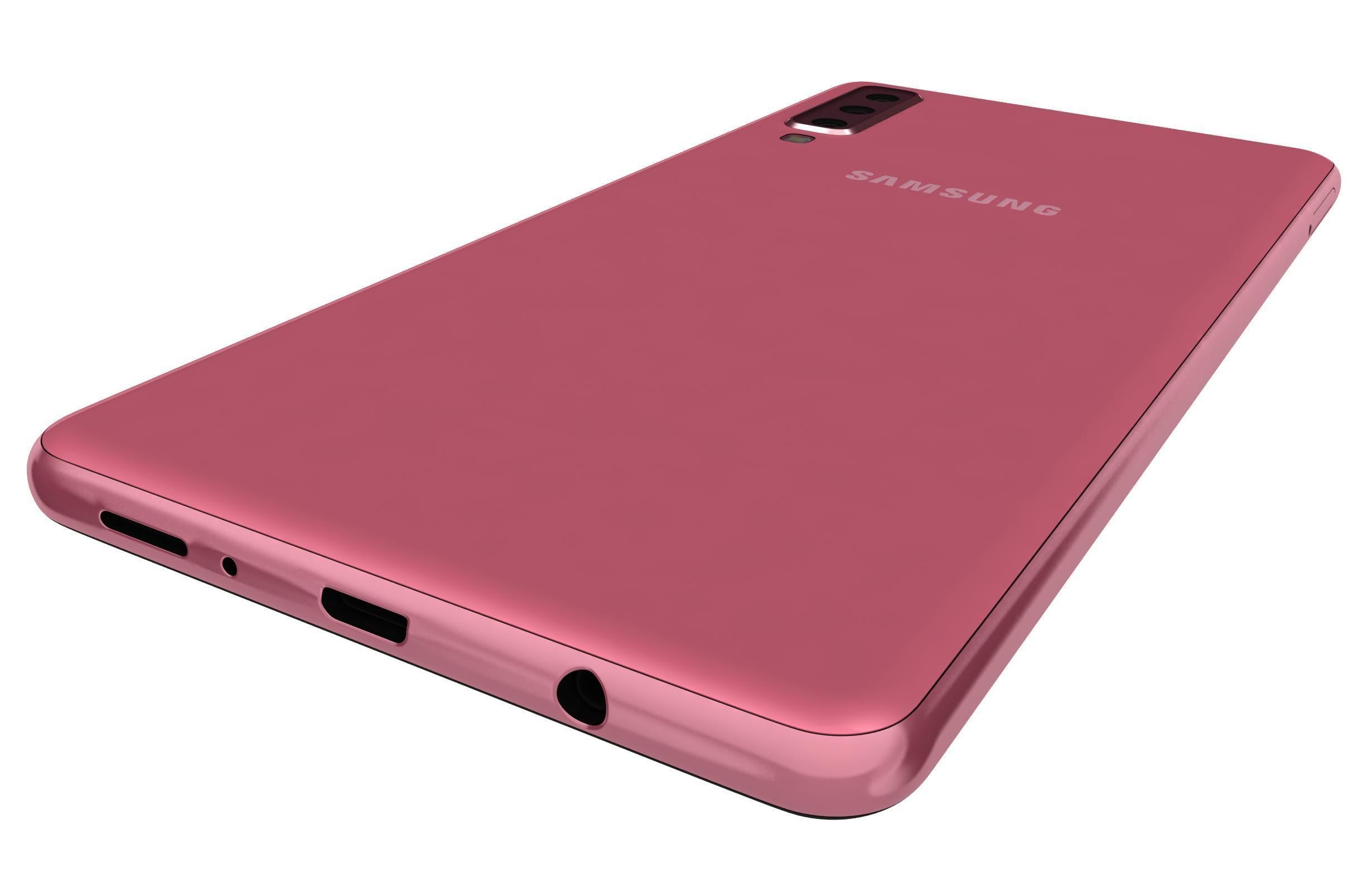 Samsung Galaxy A7 2018 Pink 3D model_9