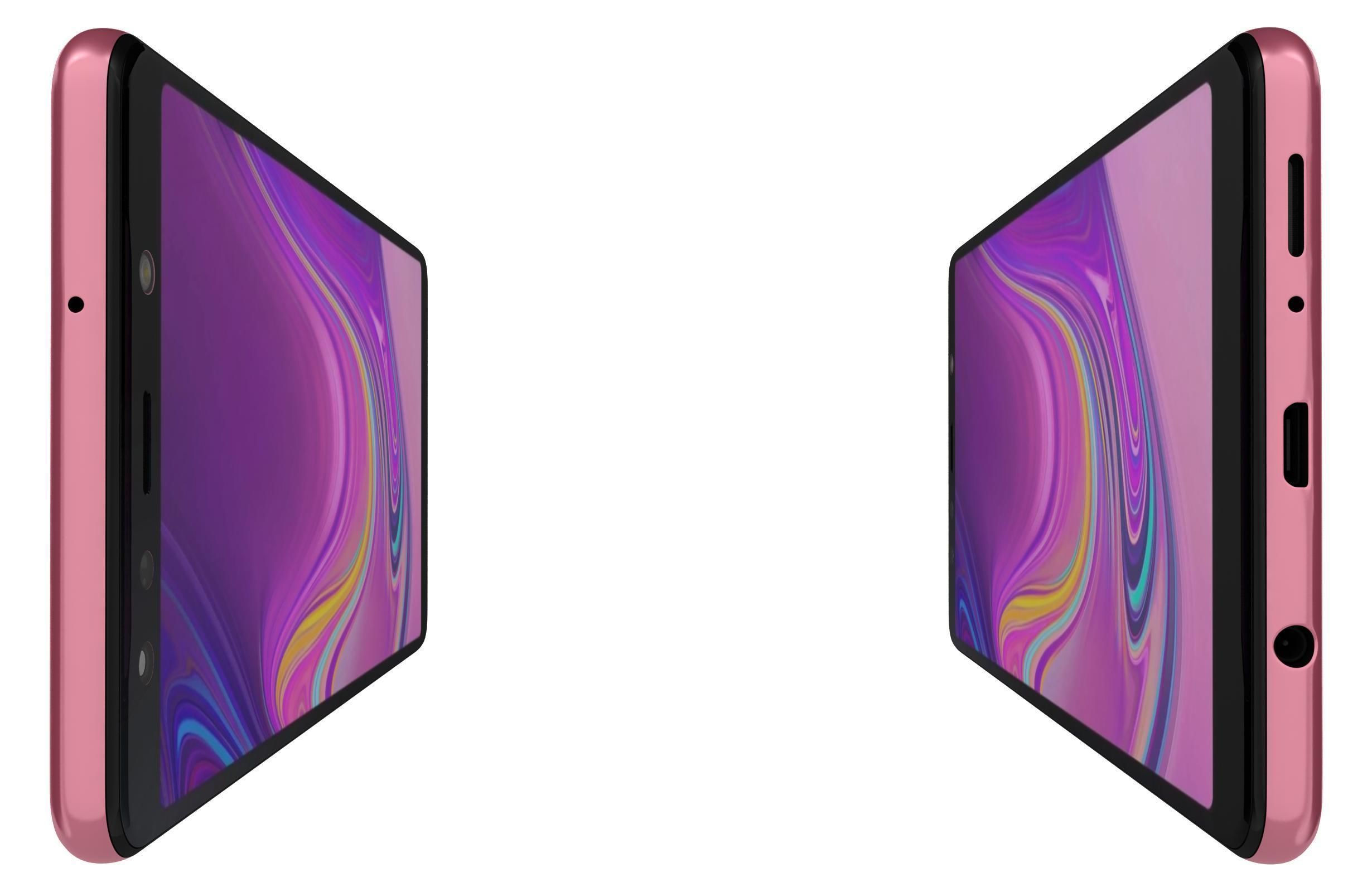 Samsung Galaxy A7 2018 Pink 3D model_2