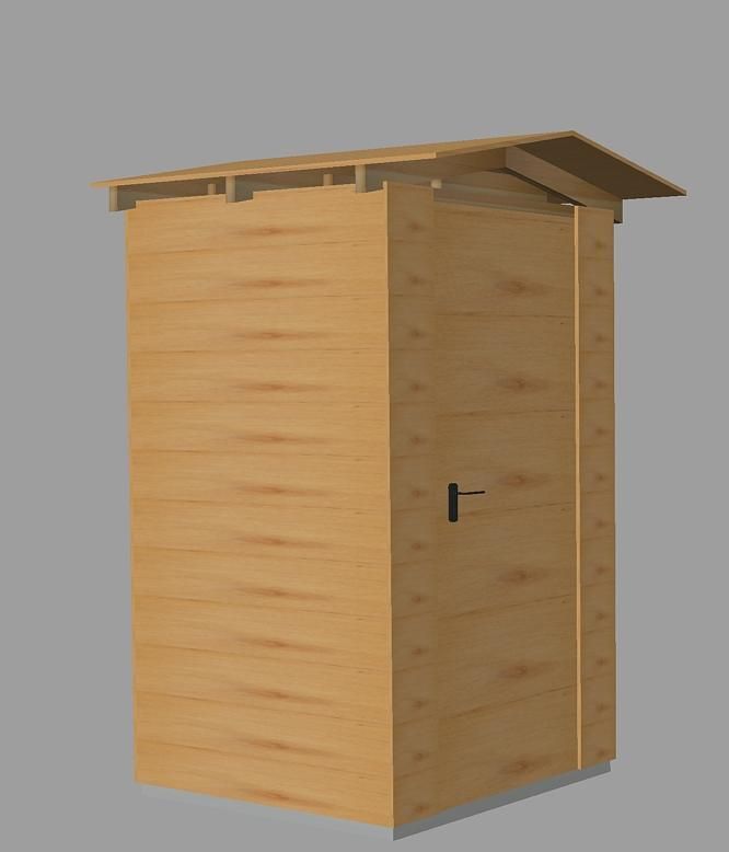 Timber house Free 3D model_1