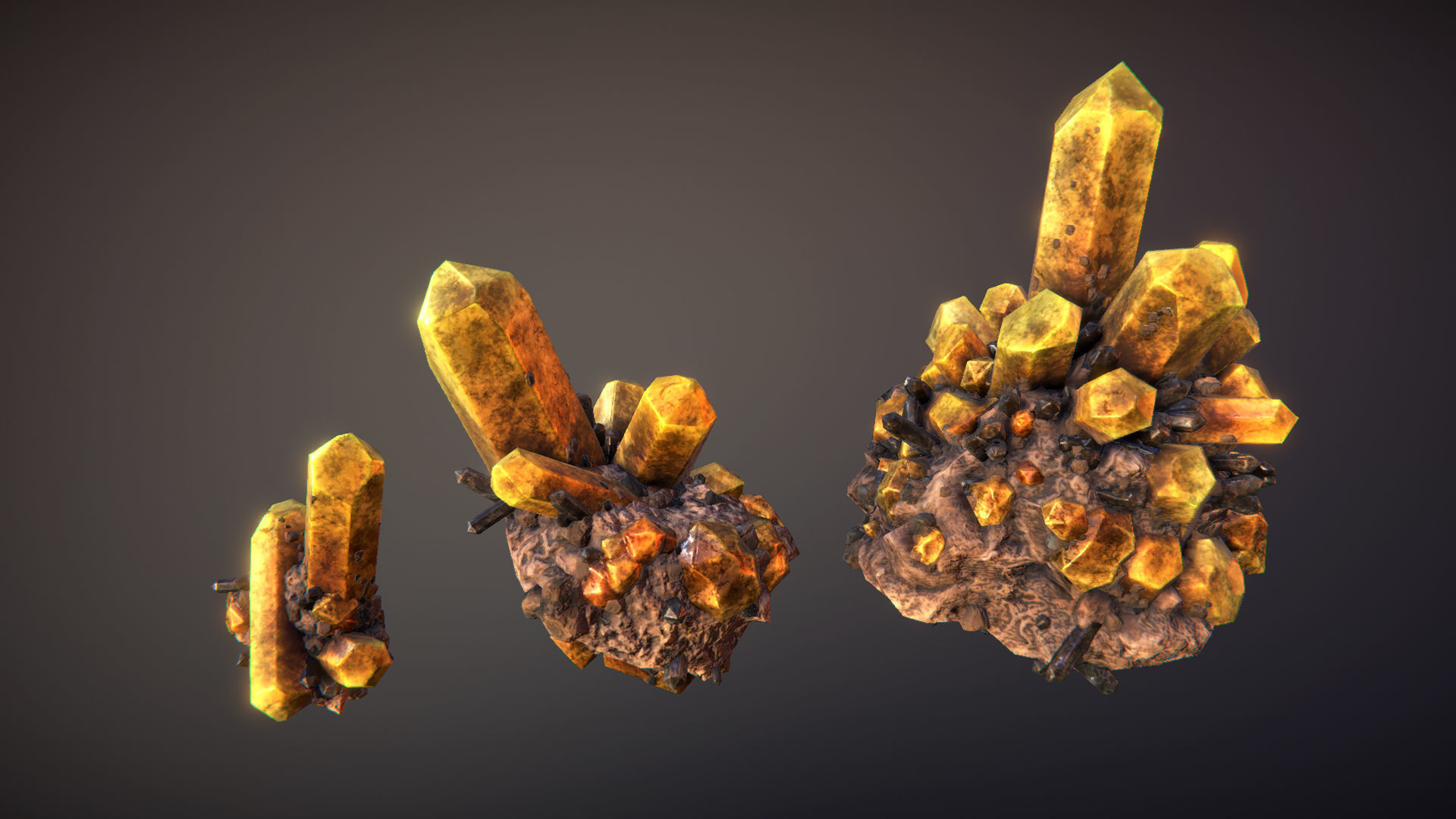 Minerals Pack 2 Low-poly 3D model_1