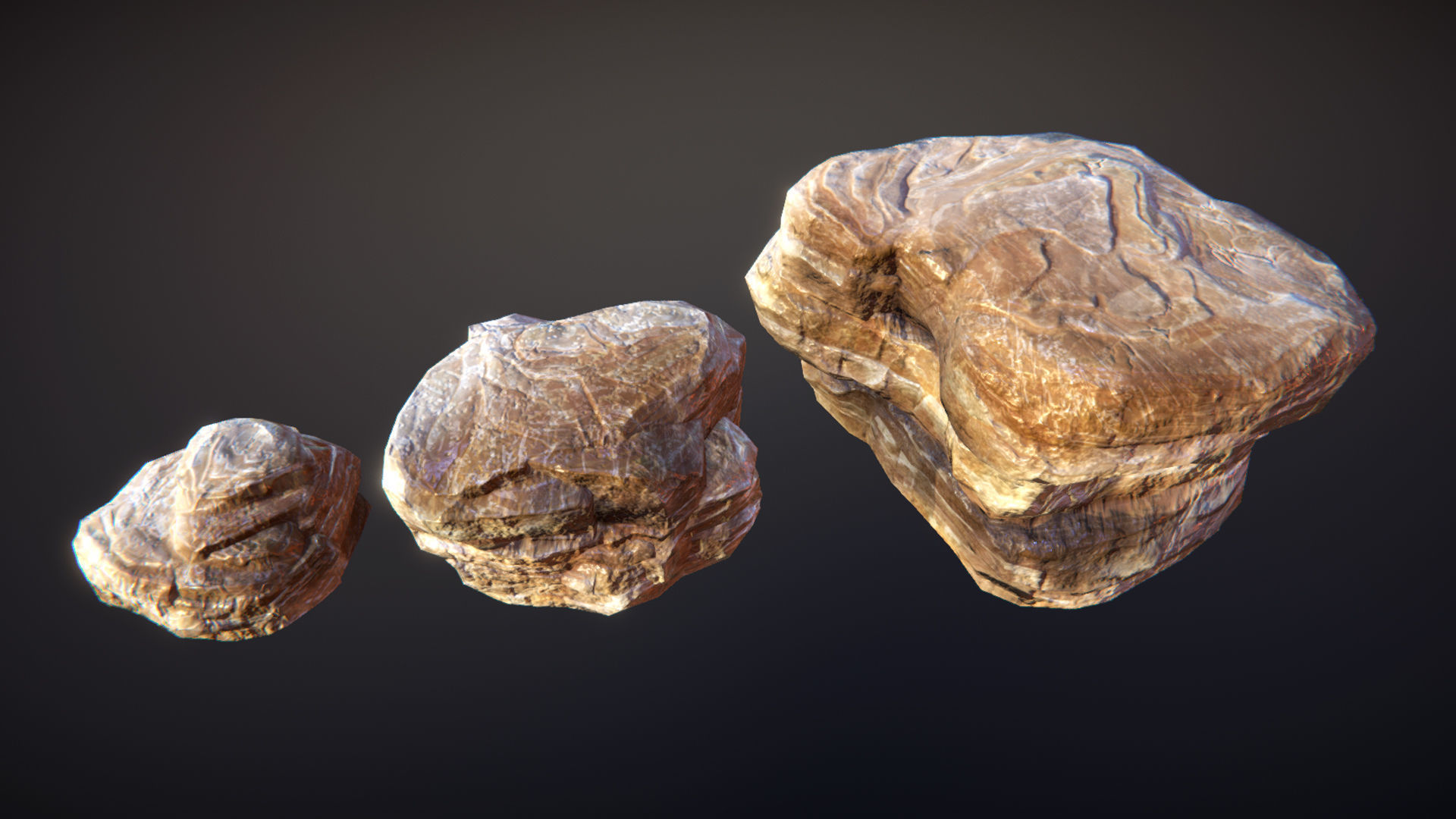 Minerals Pack 2 Low-poly 3D model_7